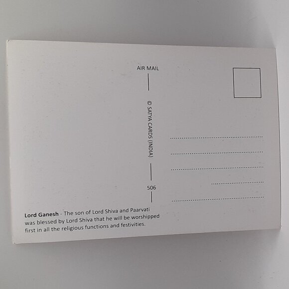 One Free With Tapestry OR Book Ganesh Hindu Satya Card Postcard Photo Frame Art - Picture 5 of 6